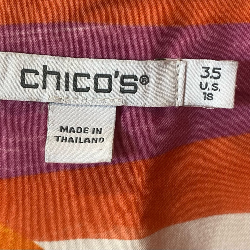Chico's Multicolor Abstract Button-Down Shirt - image 7